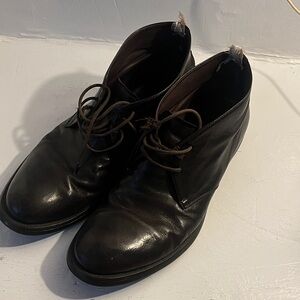 Officine Creative Black Leather Chukka Boots